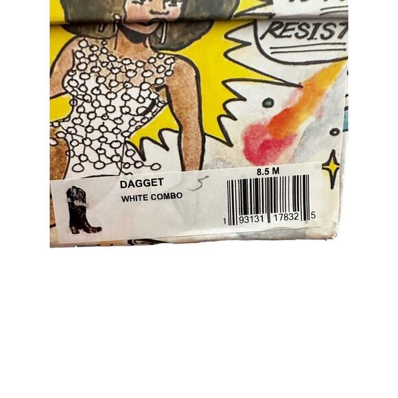 Jeffrey Campbell DAGGET White Leather Mid-Calf Pointed Toe Boots Size 8.5 - Picture 4 of 6